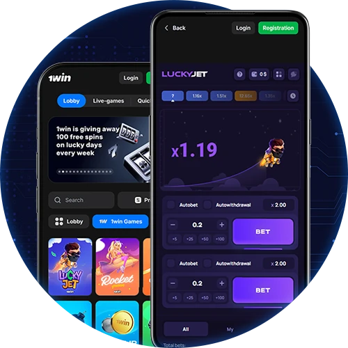Play on the go with the 1 Win mobile app.
